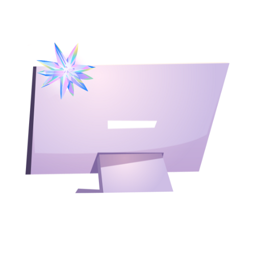 computer monitor with star